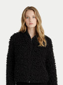 Loop-Stitch Cashmere Cardigan Charcoal - Gobi Cashmere #color_charcoal