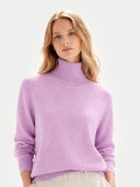 Essential Cashmere Turtleneck Sweater Fuchisa Pink - Gobi Cashmere #color_fuchisa-pink