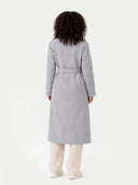back view of a person wearing a gray coat on a white background #color_vapor-blue