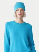 $99 Cashmere Hat & Sweater Peacock Blue - Gobi Cashmere #color_peacock-blue