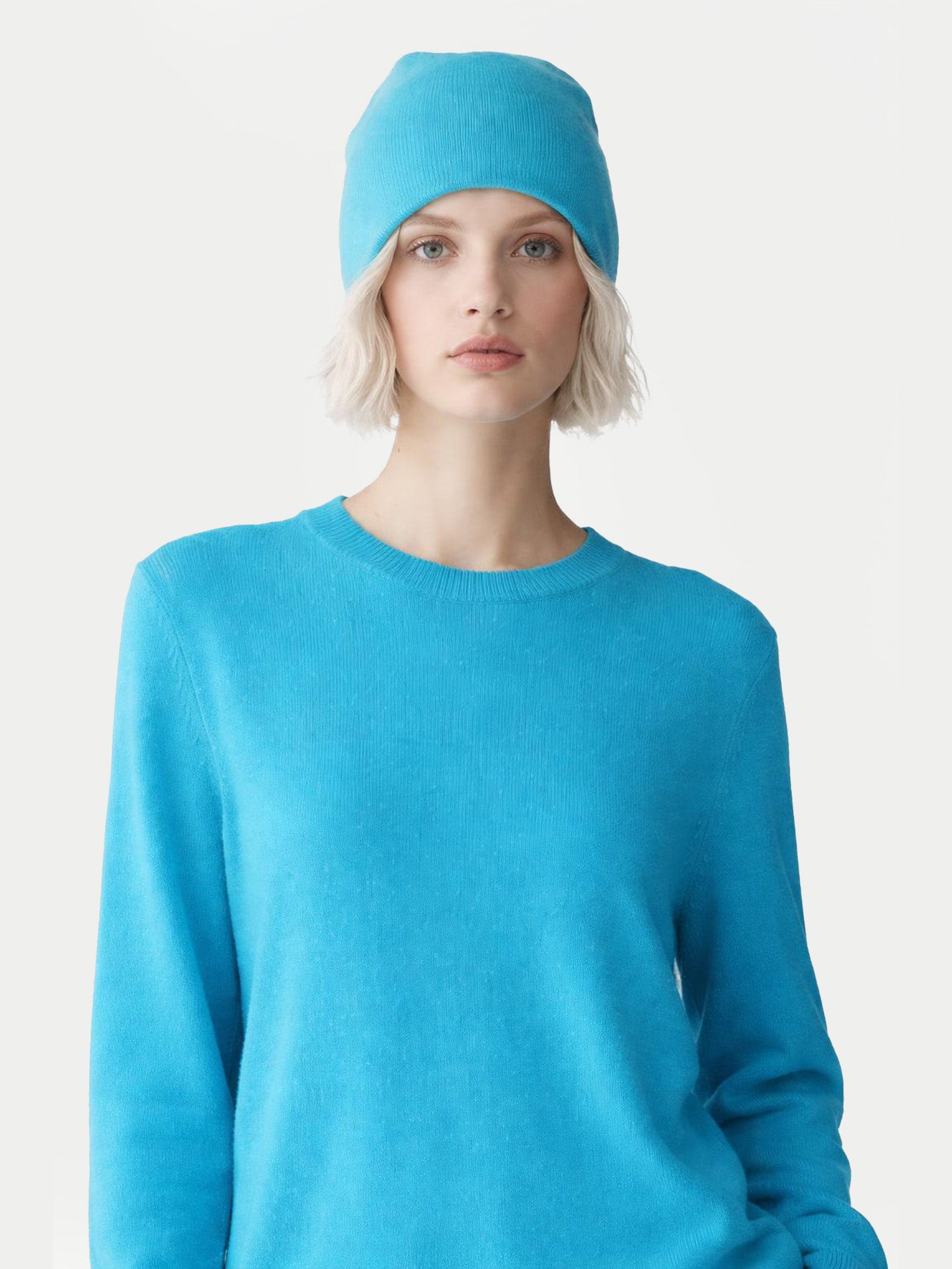 $99 Cashmere Hat & Sweater Peacock Blue - Gobi Cashmere