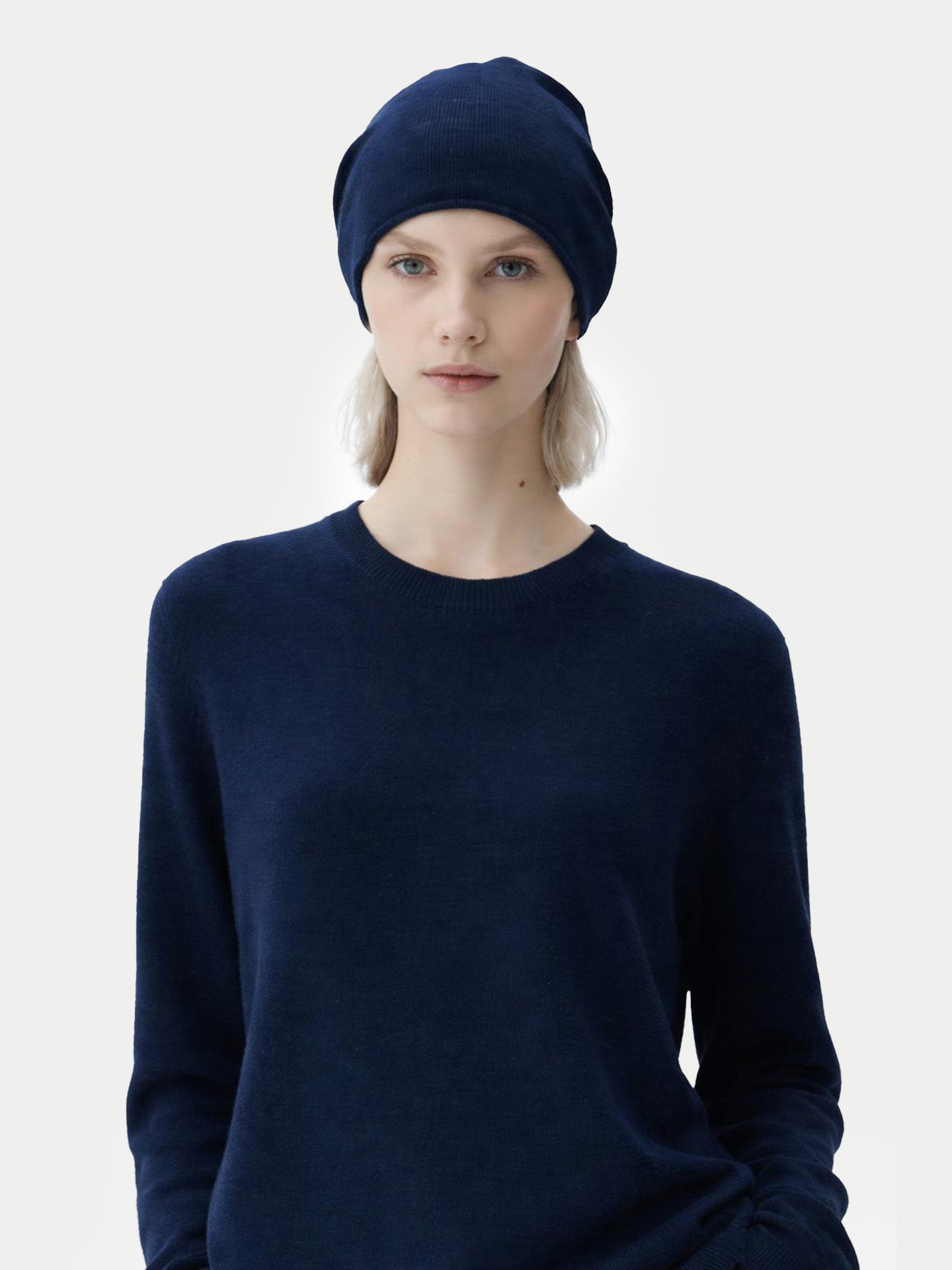 $99 Cashmere Hat & Sweater Navy - Gobi Cashmere