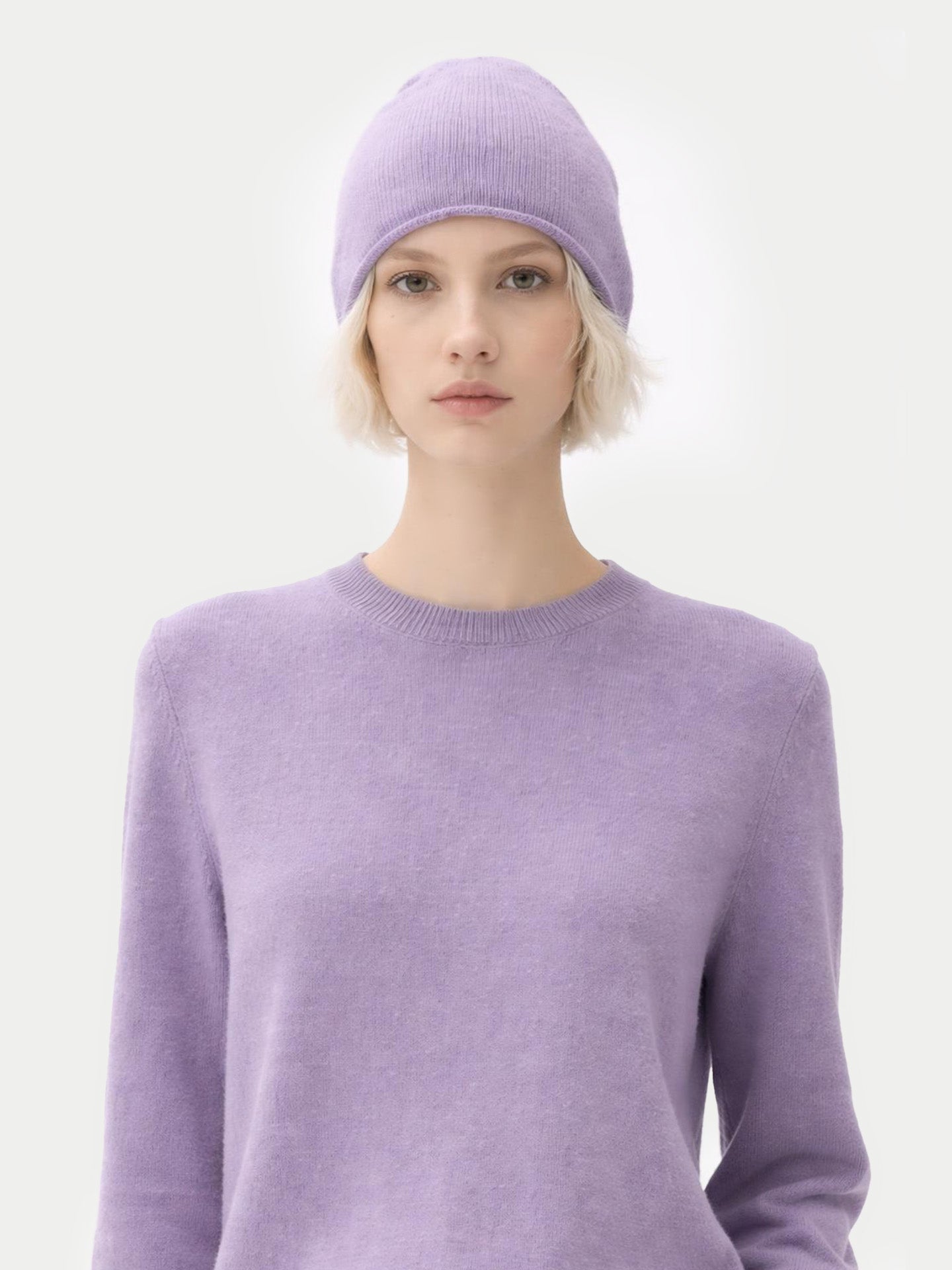 $99 Cashmere Hat & Sweater Purple Ash - Gobi Cashmere