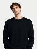 Essential Crewneck Cashmere Sweater Black - Gobi Cashmere #color_black