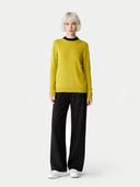 Essential Cashmere Crewneck Sweater Celery - Gobi Cashmere #color_celery