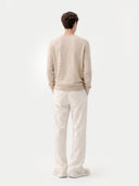 Organic Color Essential Crewneck Cashmere Sweater Warm Grey - Gobi Cashmere #color_warm-grey