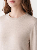 Essential Cashmere Crewneck Sweater Birch - Gobi Cashmere #color_birch