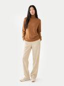 Essential Cashmere Turtleneck Sweater Chipmunk - Gobi Cashmere #color_chipmunk