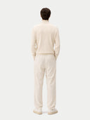 back view of a beige sweater and pants on a white background #color_off-white