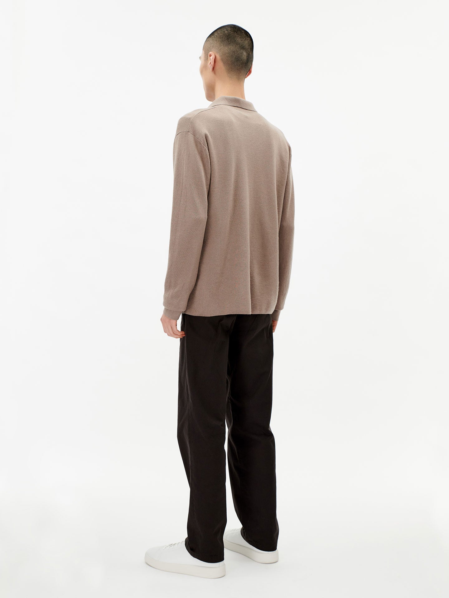 Men's Cashmere Jacket Cardigan Greige - Gobi Cashmere