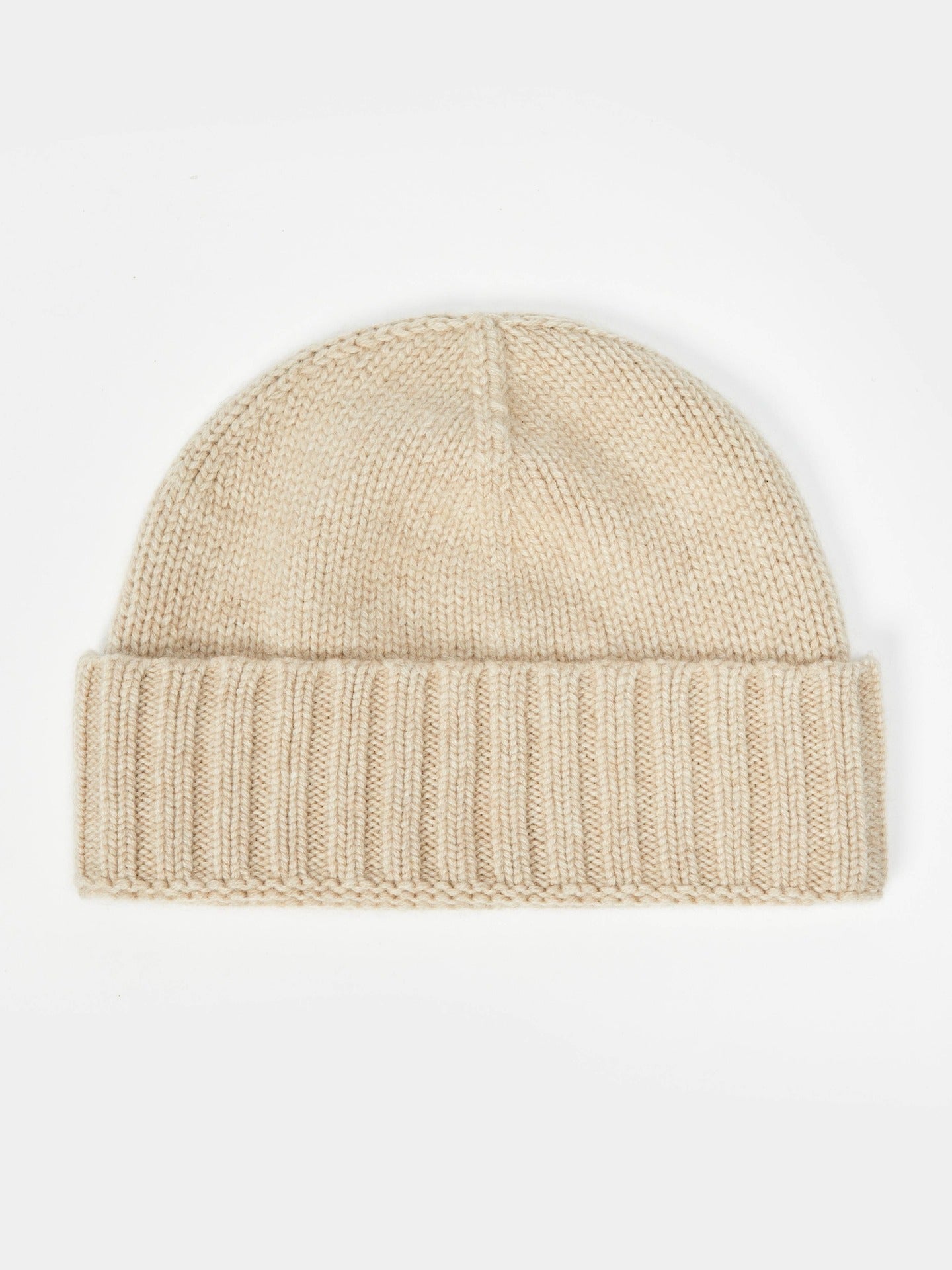 Unisex Cashmere  Basic Beanie Beige - Gobi Cashmere