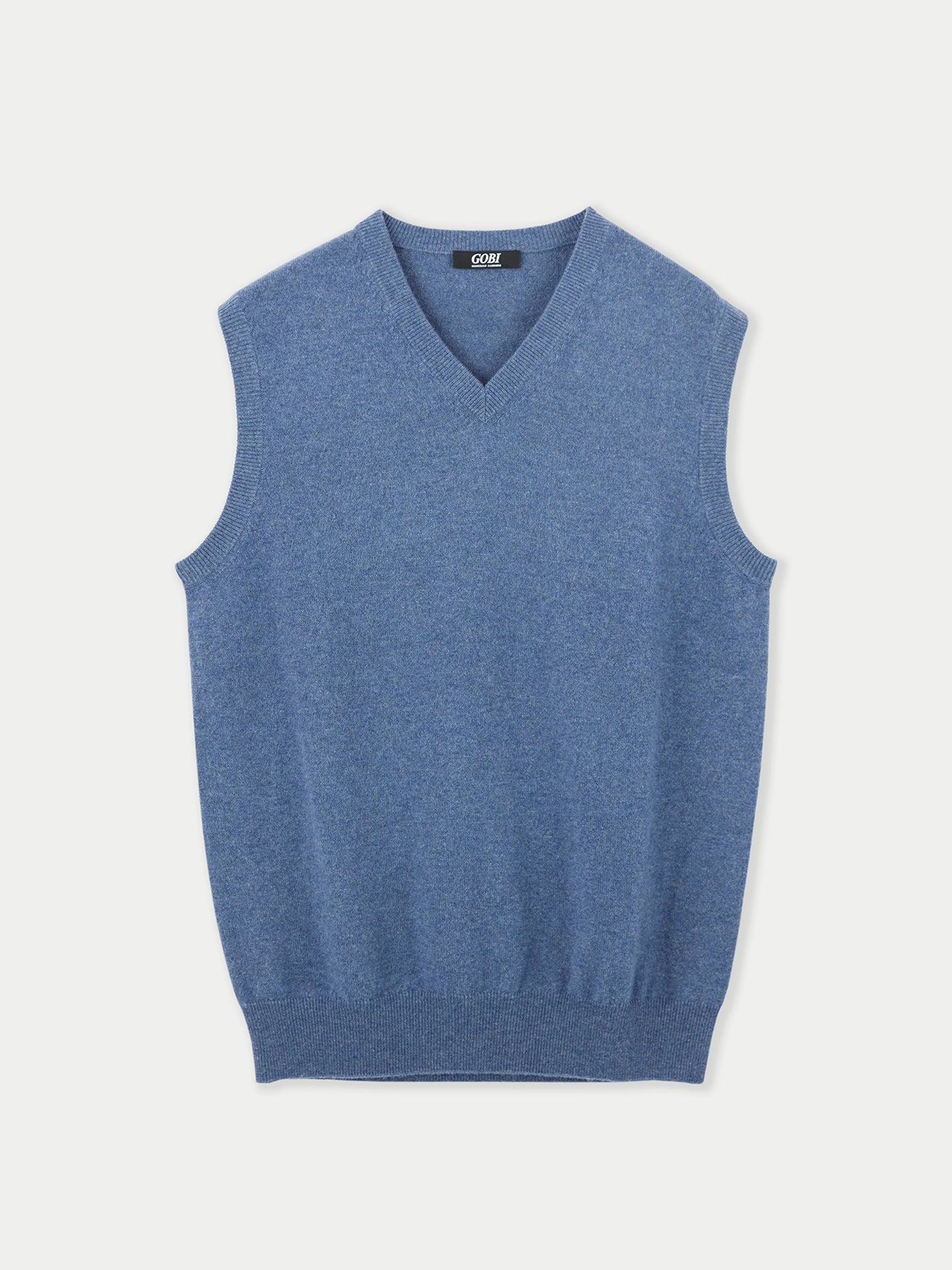 Men's Cashmere Vest Bijou Blue - Gobi Cashmere