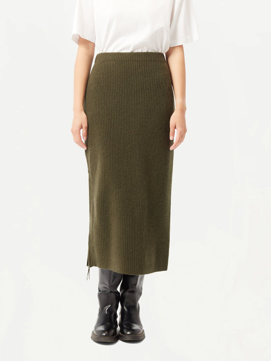 Cashmere Skirt with Zip