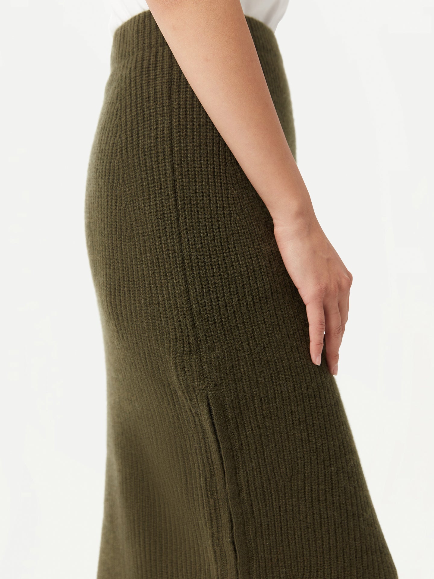 Cashmere Skirt with Zip