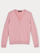 Essential Cashmere V-Neck Cardigan Orchid Smoke - Gobi Cashmere #color_orchid-smoke