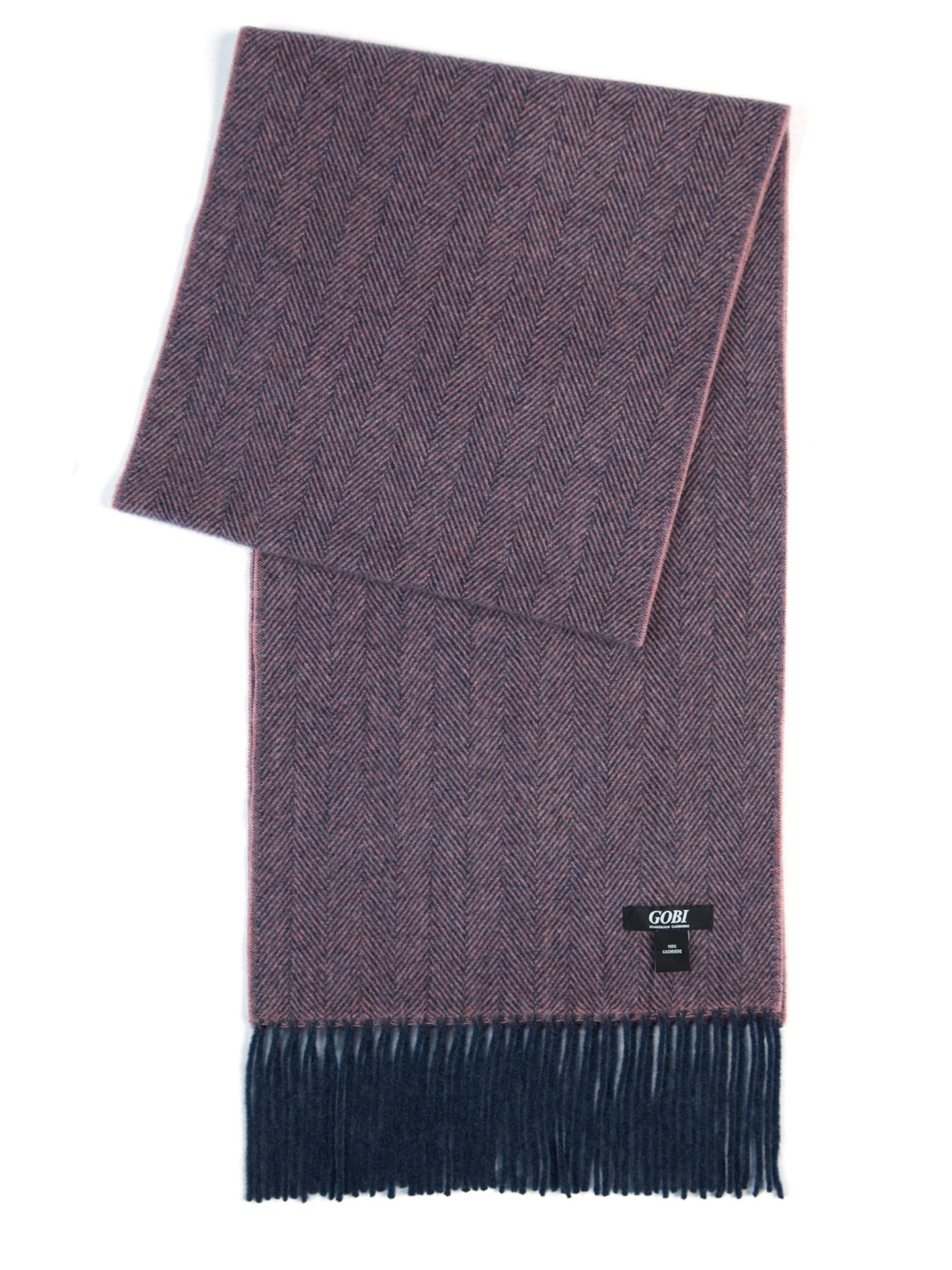 Unisex Cashmere Classic Check Scarf Insignia Blue - Gobi Cashmere