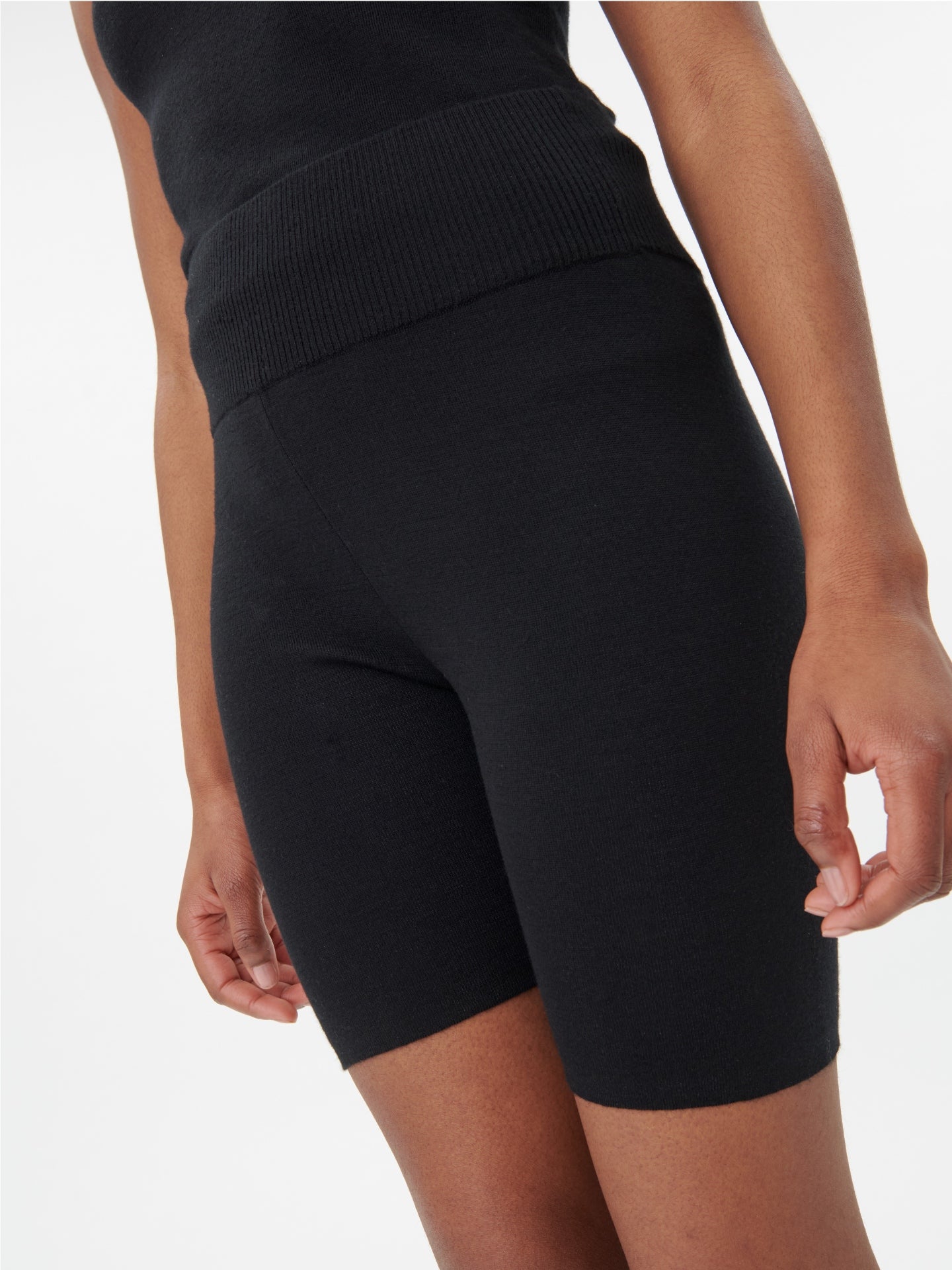 Women's Silk Cashmere  Biker Shorts Black - Gobi Cashmere