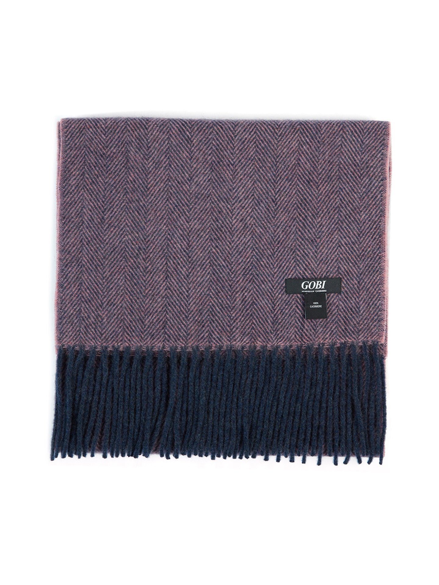 Unisex Cashmere Classic Check Scarf Insignia Blue - Gobi Cashmere
