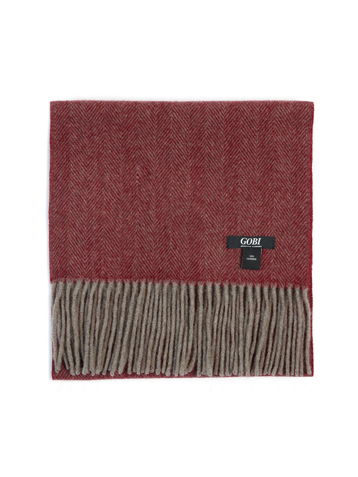 Men's Cashmere Classic Check Scarf Elephant Skin - Gobi Cashmere