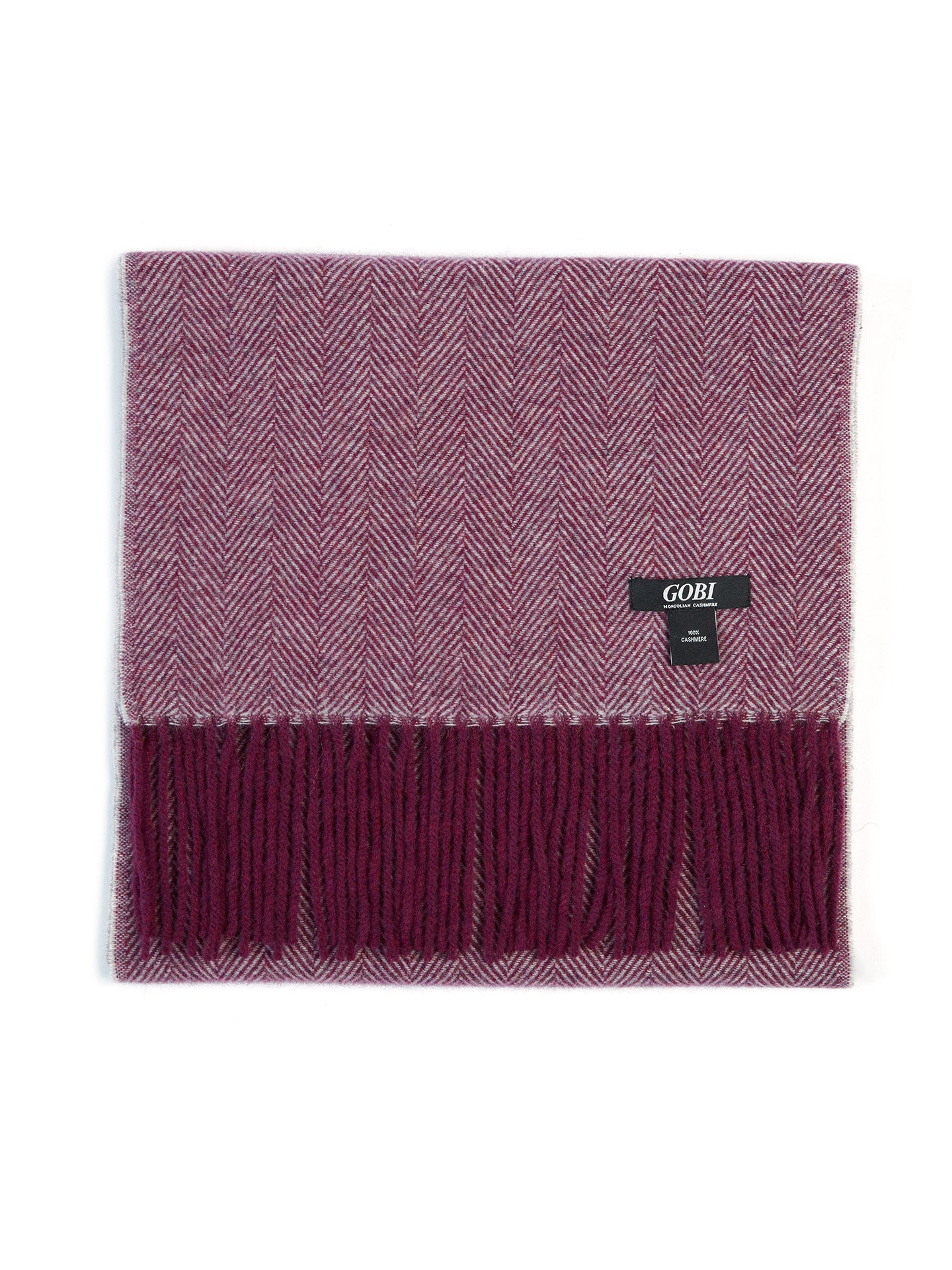 Men's Cashmere Classic Check Scarf White Gray - Gobi Cashmere