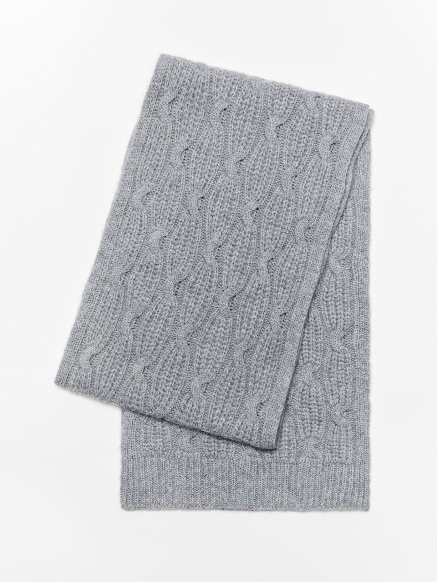 Women's Cashmere Cable Knit Hat and Scarf Set Vapor Blue -  Gobi Cashmere