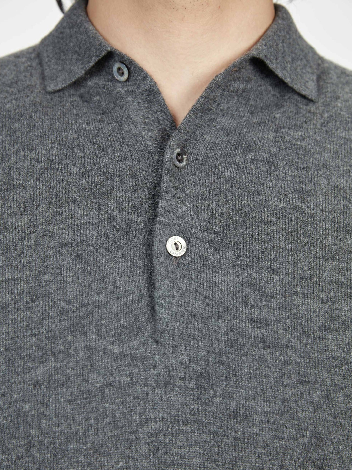 Men's Cashmere Polo Neck Sweater Plum Kitten - Gobi Cashmere