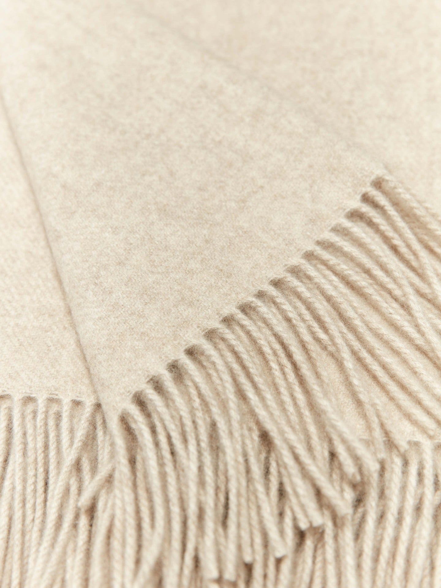 Cashmere Medium Fringe Blanket Warm Gray - Gobi Cashmere