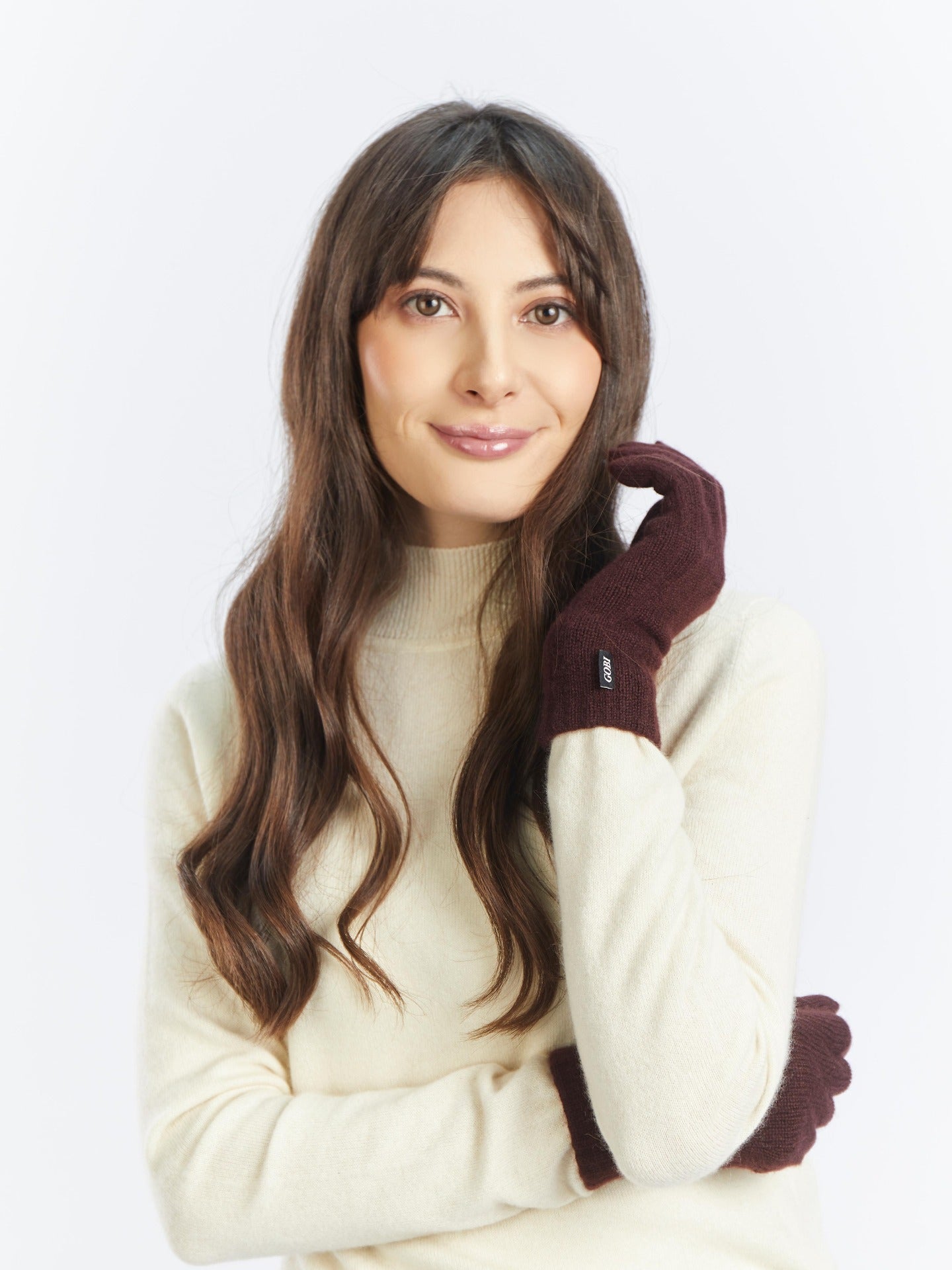 Women's Cashmere Basic Gloves Decadent Chocolate - Gobi Cashmere