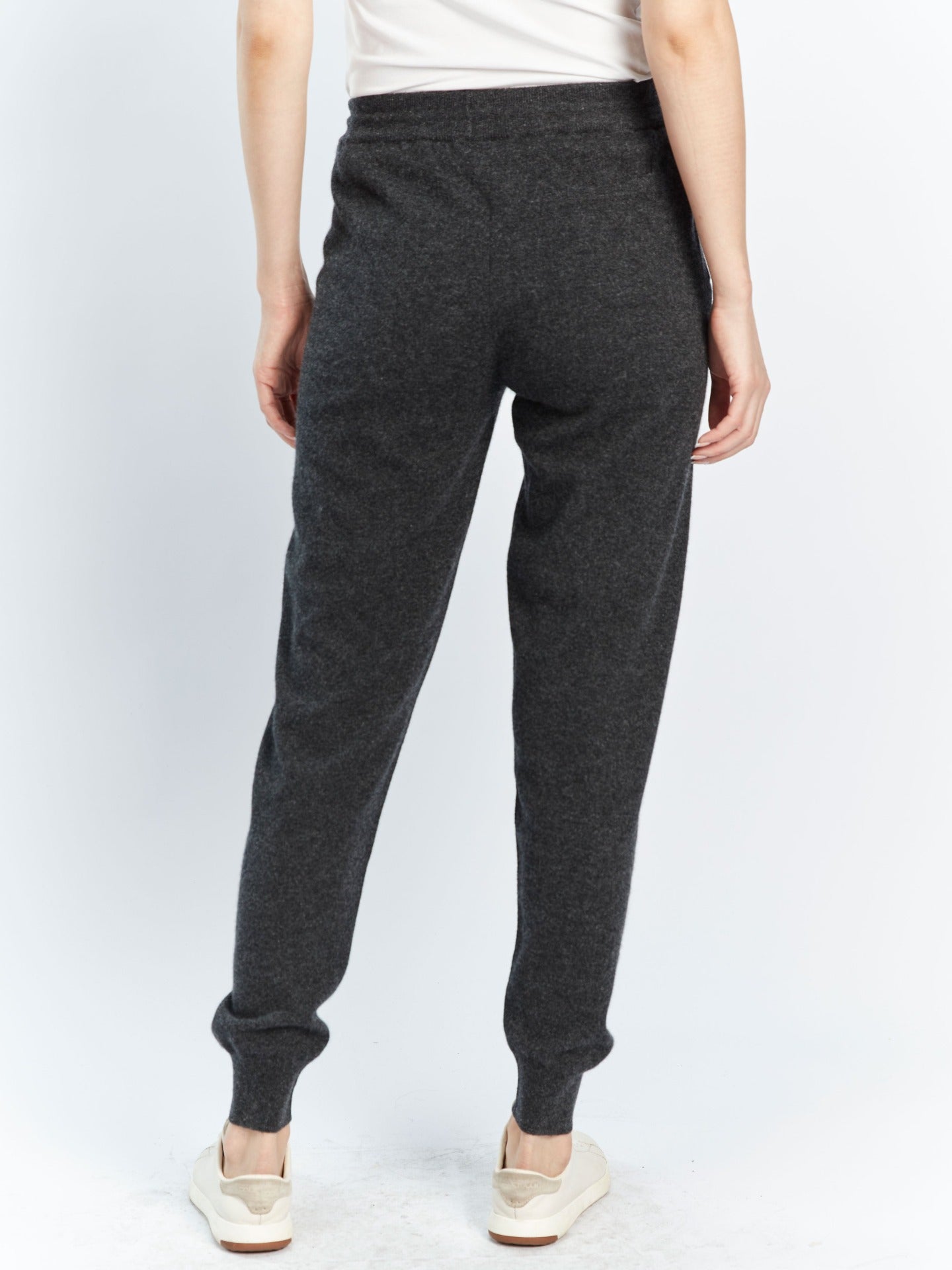 Women's Cashmere Cuffed Jogger Charcoal - Gobi Cashmere