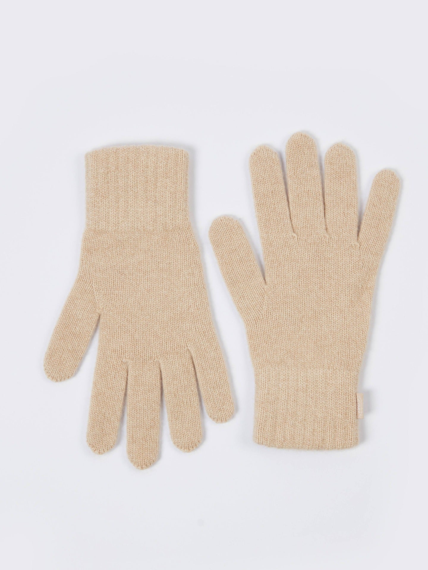 Women's Cashmere Basic Gloves Beige - Gobi Cashmere