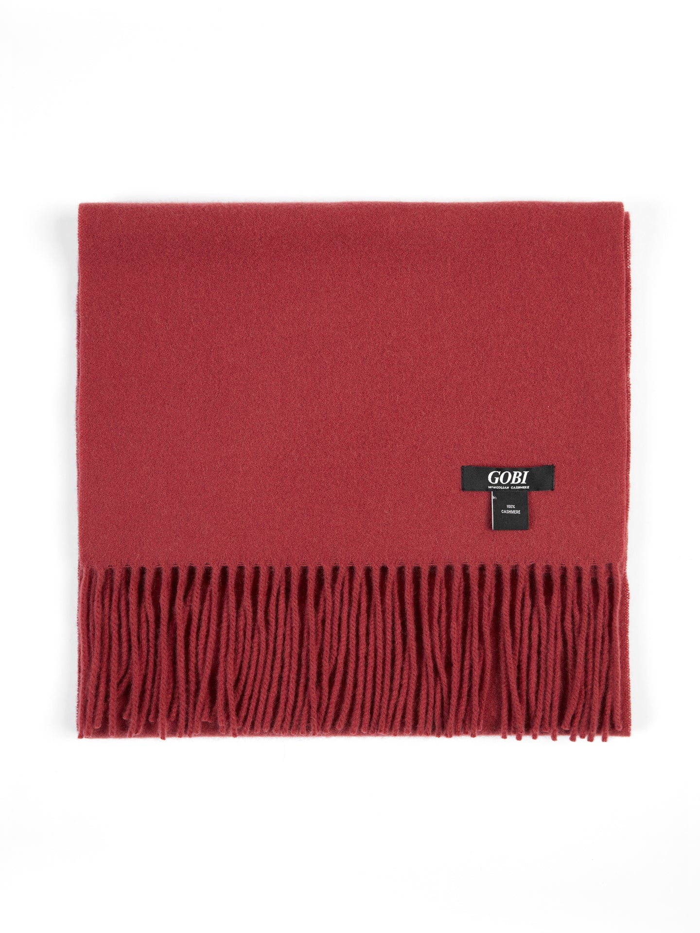Unisex Cashmere Fringe Scarf Cowhide - Gobi Cashmere