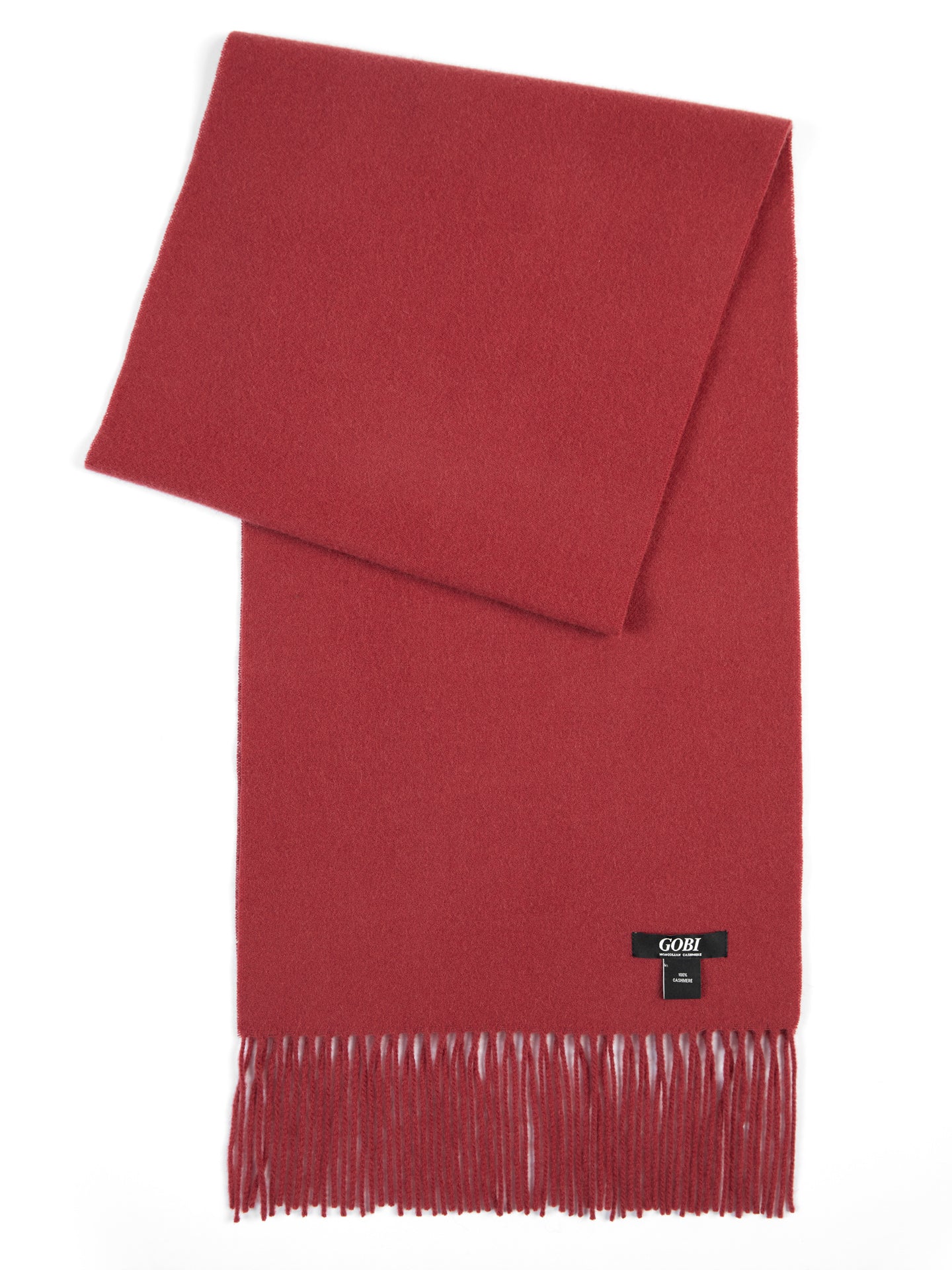 Unisex Cashmere Fringe Scarf Cowhide - Gobi Cashmere