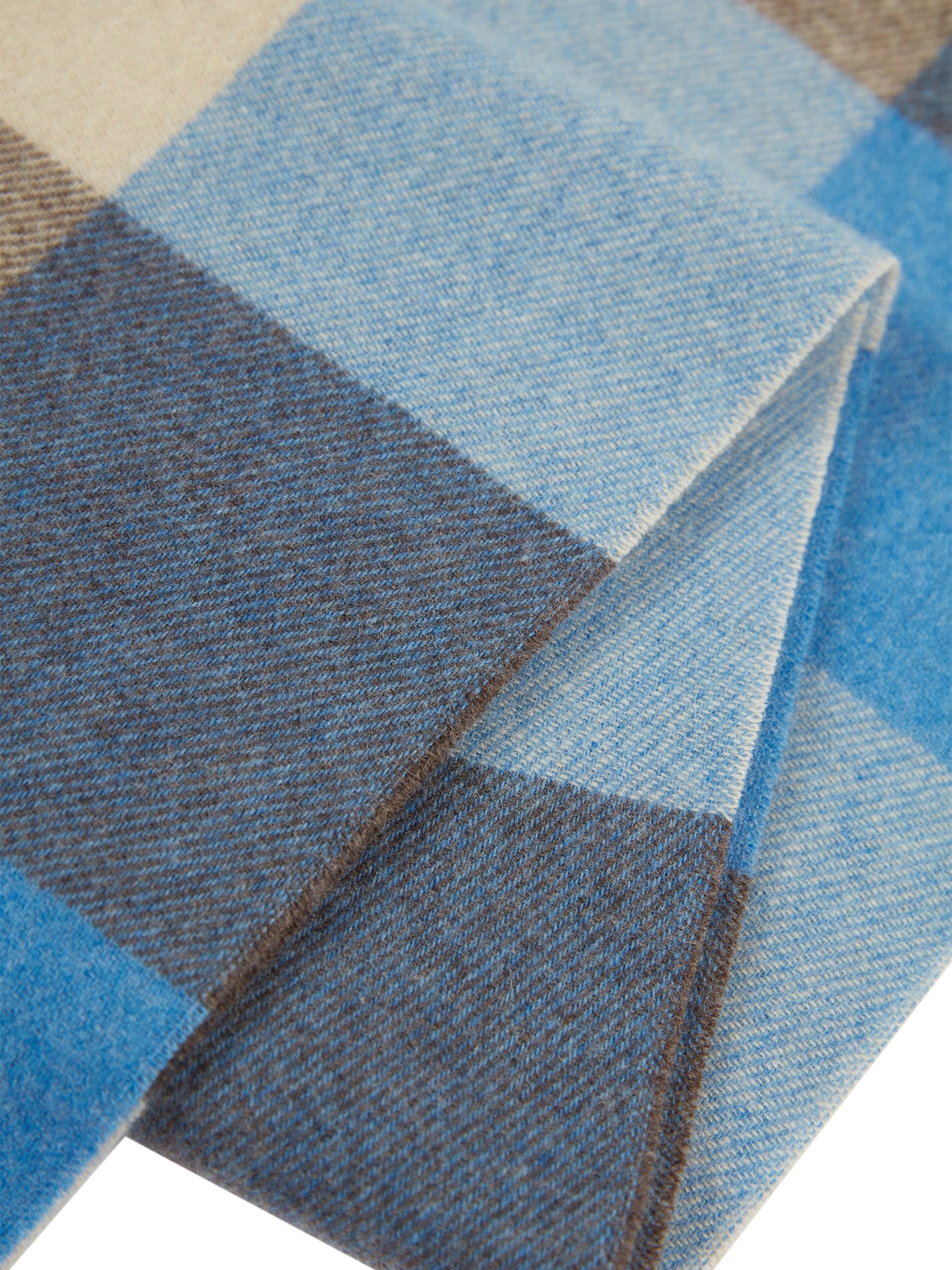 Unisex Cashmere Classic Check Scarf Cocoa - Gobi Cashmere