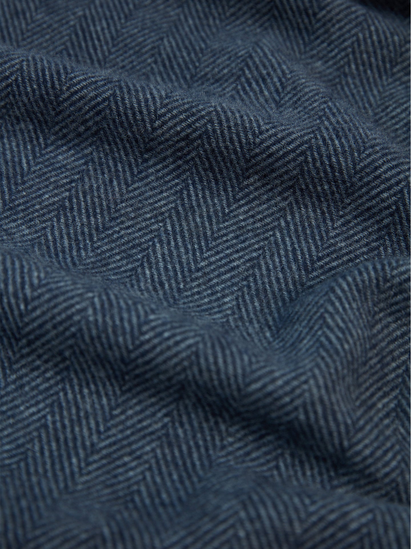 Unisex Cashmere Classic Check Scarf Navy Blazer - Gobi Cashmere