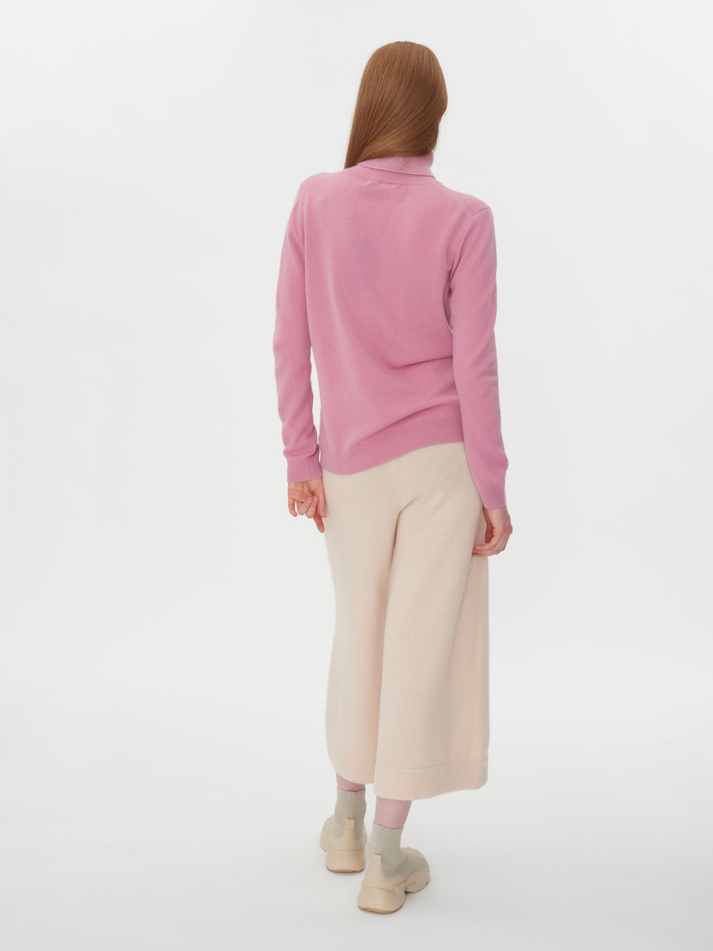 Women's Cashmere Classic Turtleneck Orchid Smoke - Gobi Cashmere
