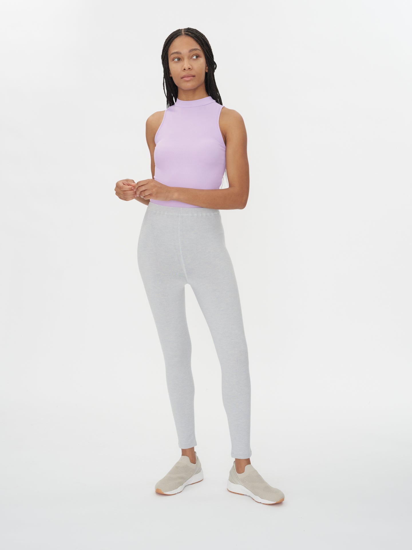 Women's Silk Cashmere Leggings Arctic Ice - Gobi Cashmere