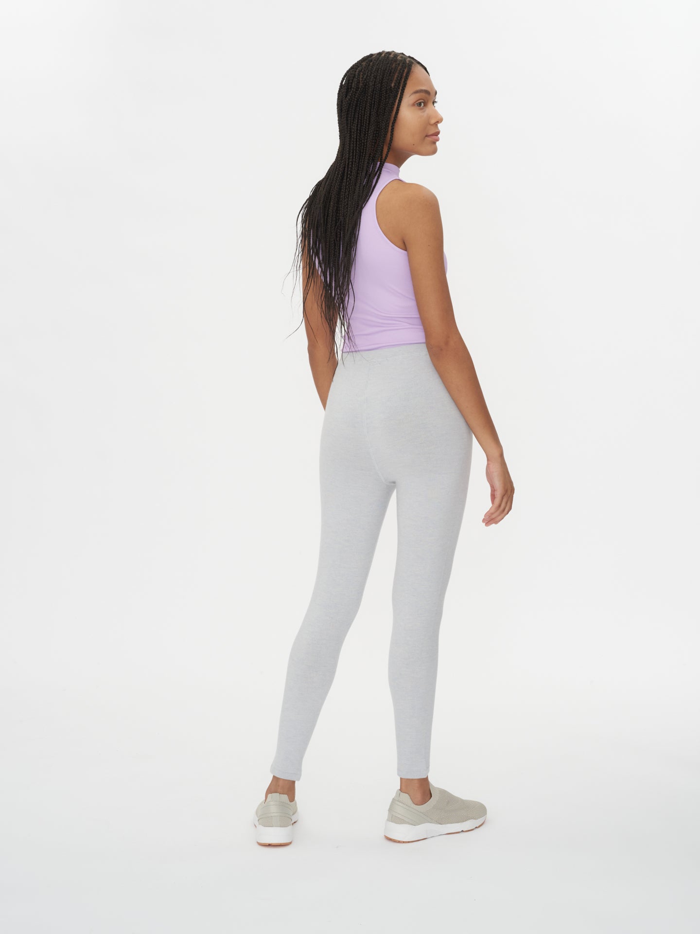 Women's Silk Cashmere Leggings Arctic Ice - Gobi Cashmere