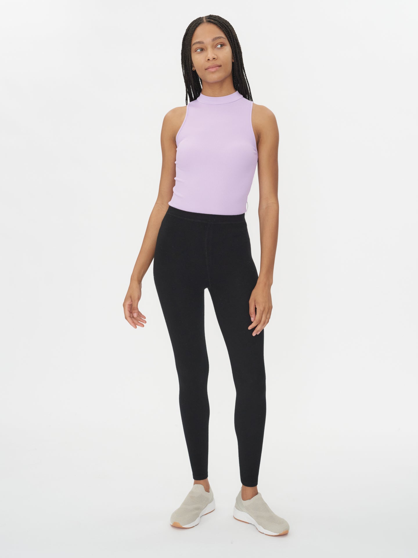 Women's Silk Cashmere Leggings Black - Gobi Cashmere