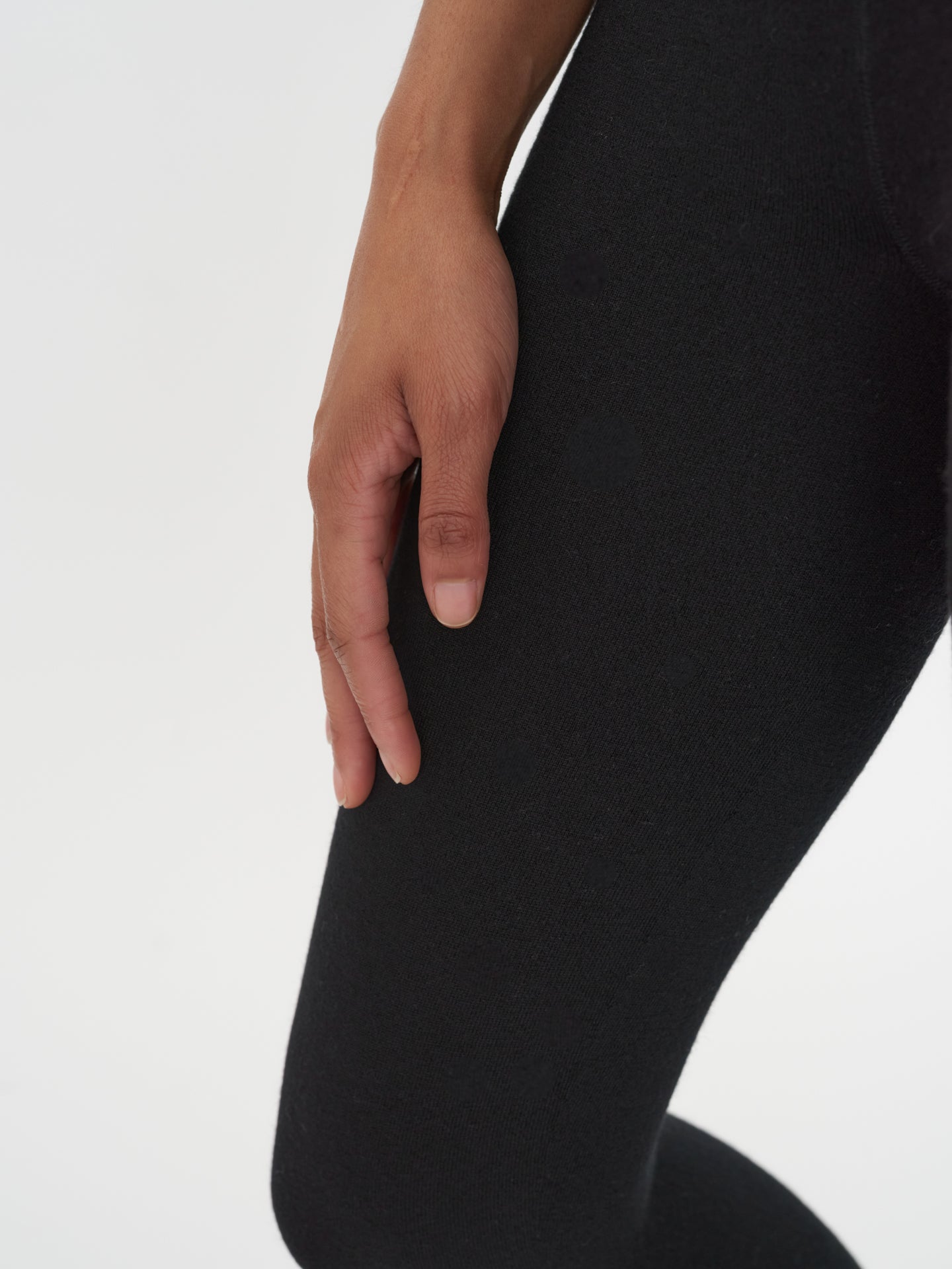 Women's Silk Cashmere Leggings Black - Gobi Cashmere