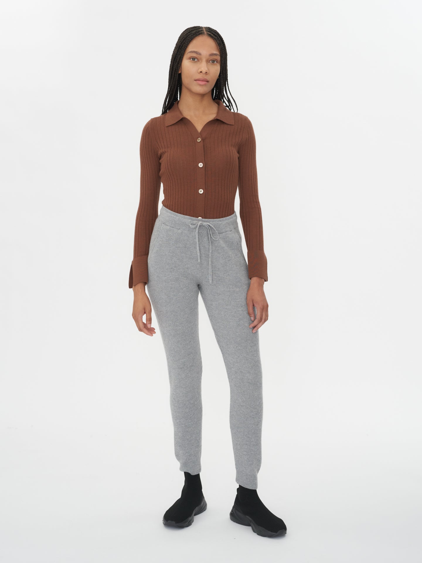 Women's Cashmere Cashmere Joggers Vapor Blue - Gobi Cashmere