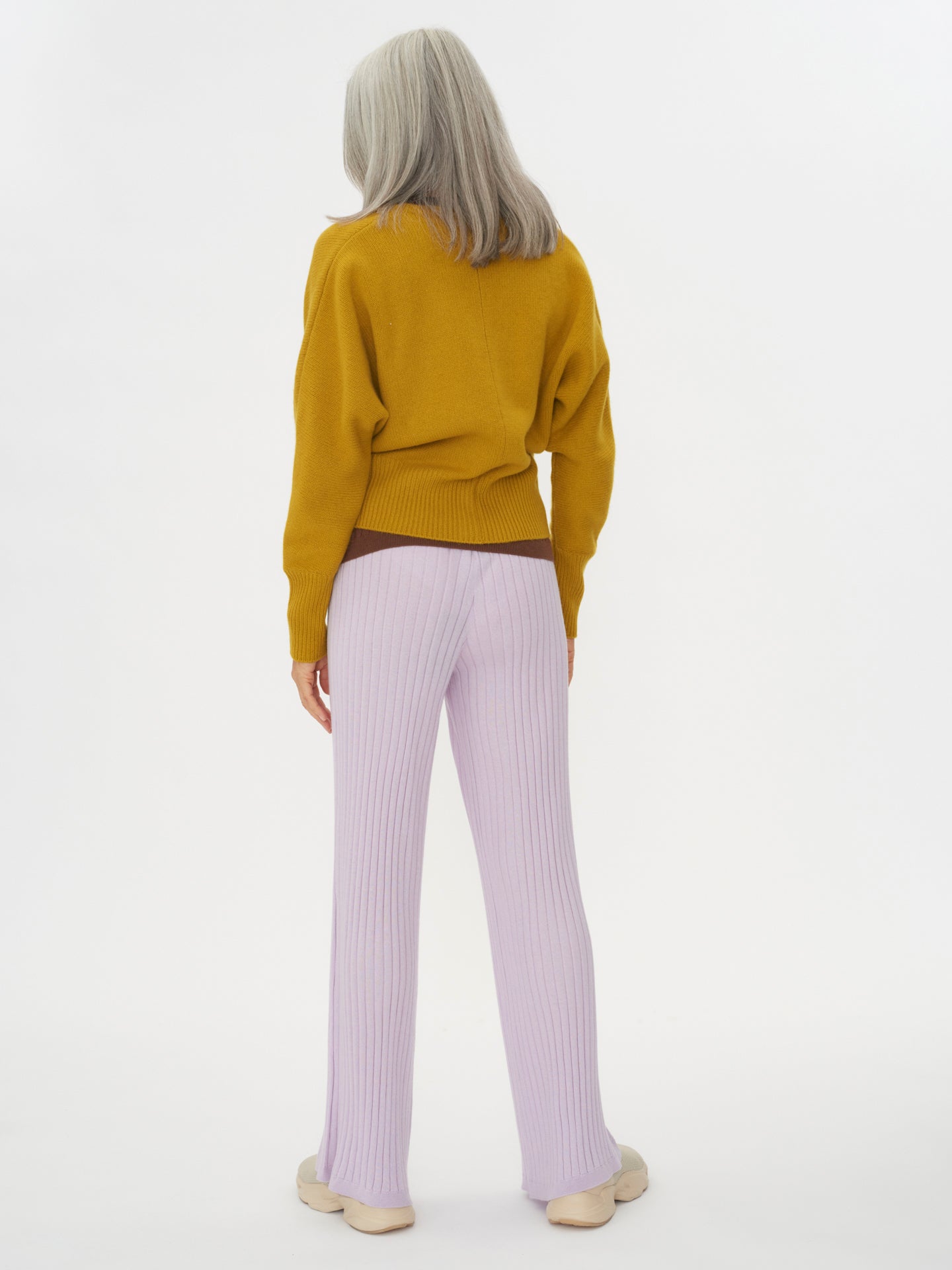 Women's Cashmere Monochrome Cardigan Lemon Curry - Gobi Cashmere