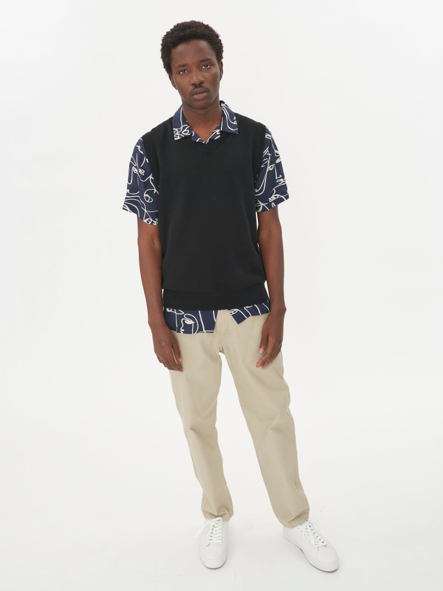 Men's Cashmere Vest Black - Gobi Cashmere – Gobi Cashmere USA