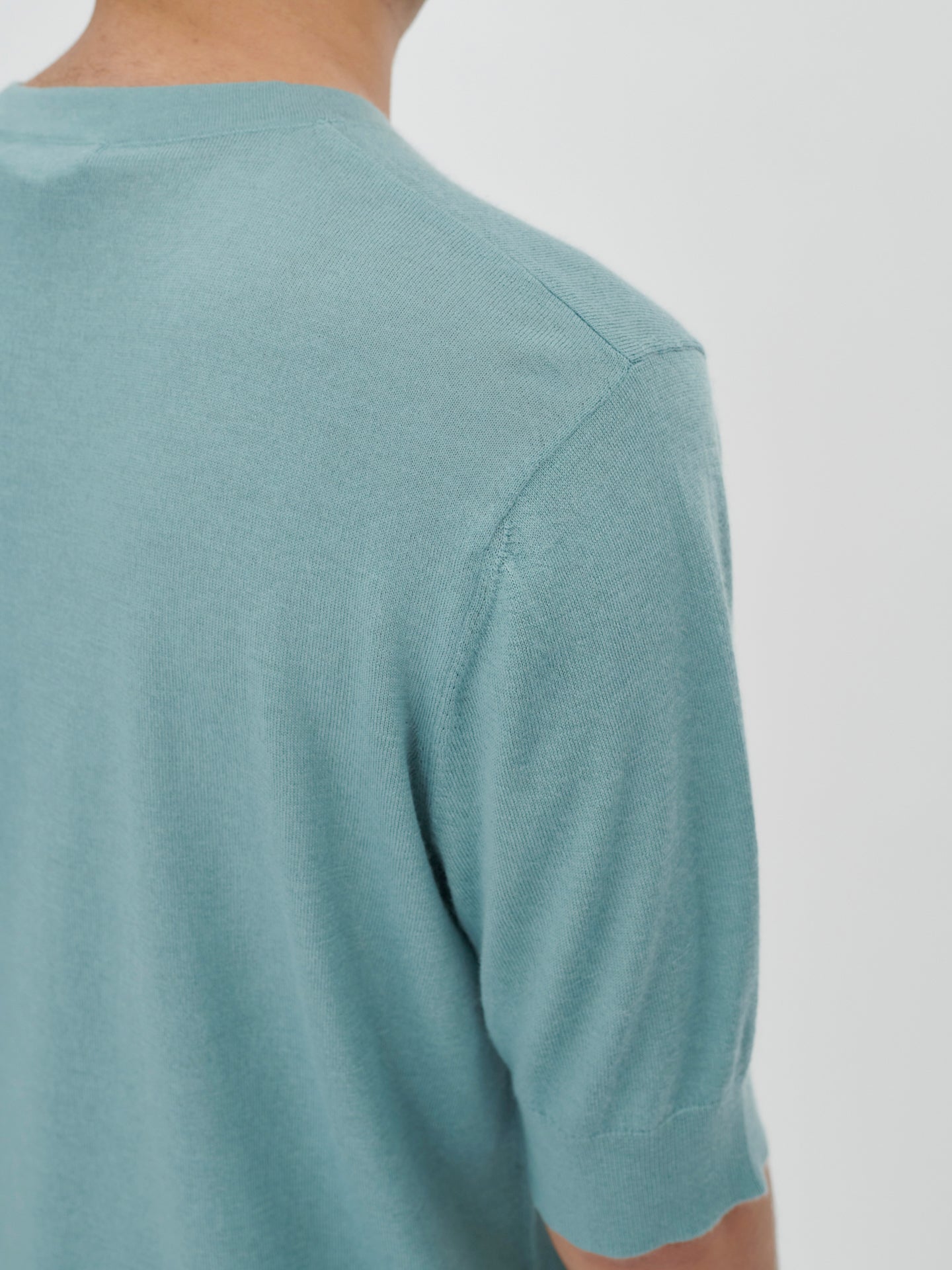 Men's Silk Cashmere T-Shirt Abyss - Gobi Cashmere