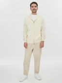 Men's Cashmere Zip Hoodie Marshmallow - Gobi Cashmere #color_marshmallow