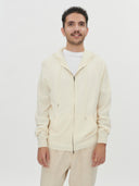 Men's Cashmere Zip Hoodie Marshmallow - Gobi Cashmere #color_marshmallow