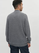 Men's Cashmere Mock Neck Sweater Dim Gray - Gobi Cashmere #color_dim-gray