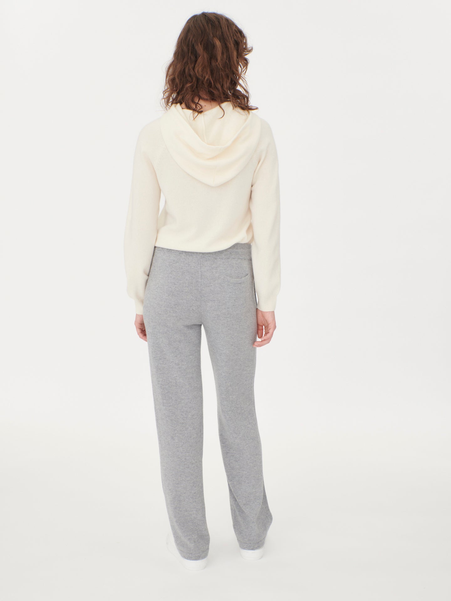 Cashmere Straight Leg Jogger With Contrast Side