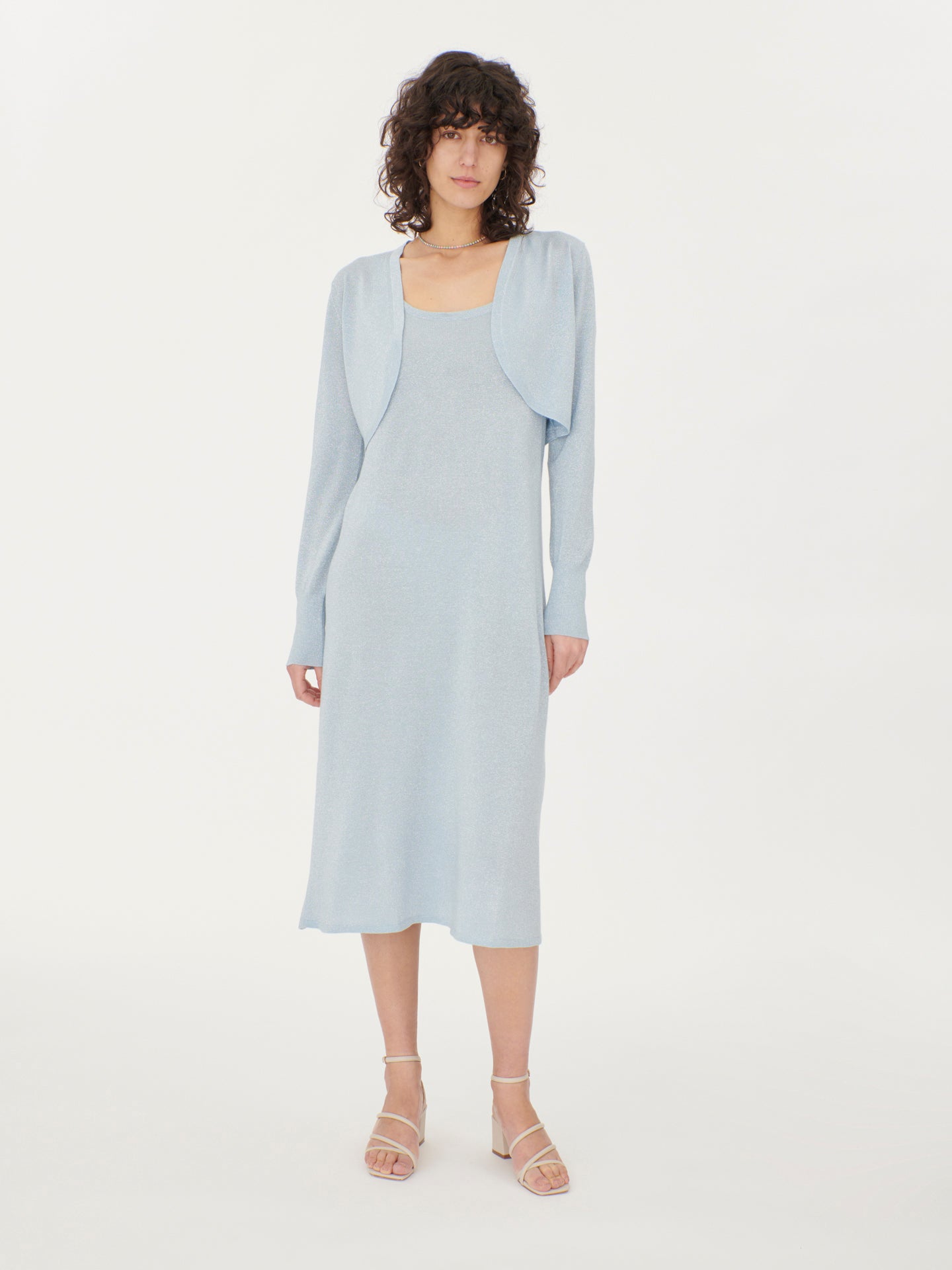 Women's Silk Cashmere Bolero Cerulean - Gobi Cashmere
