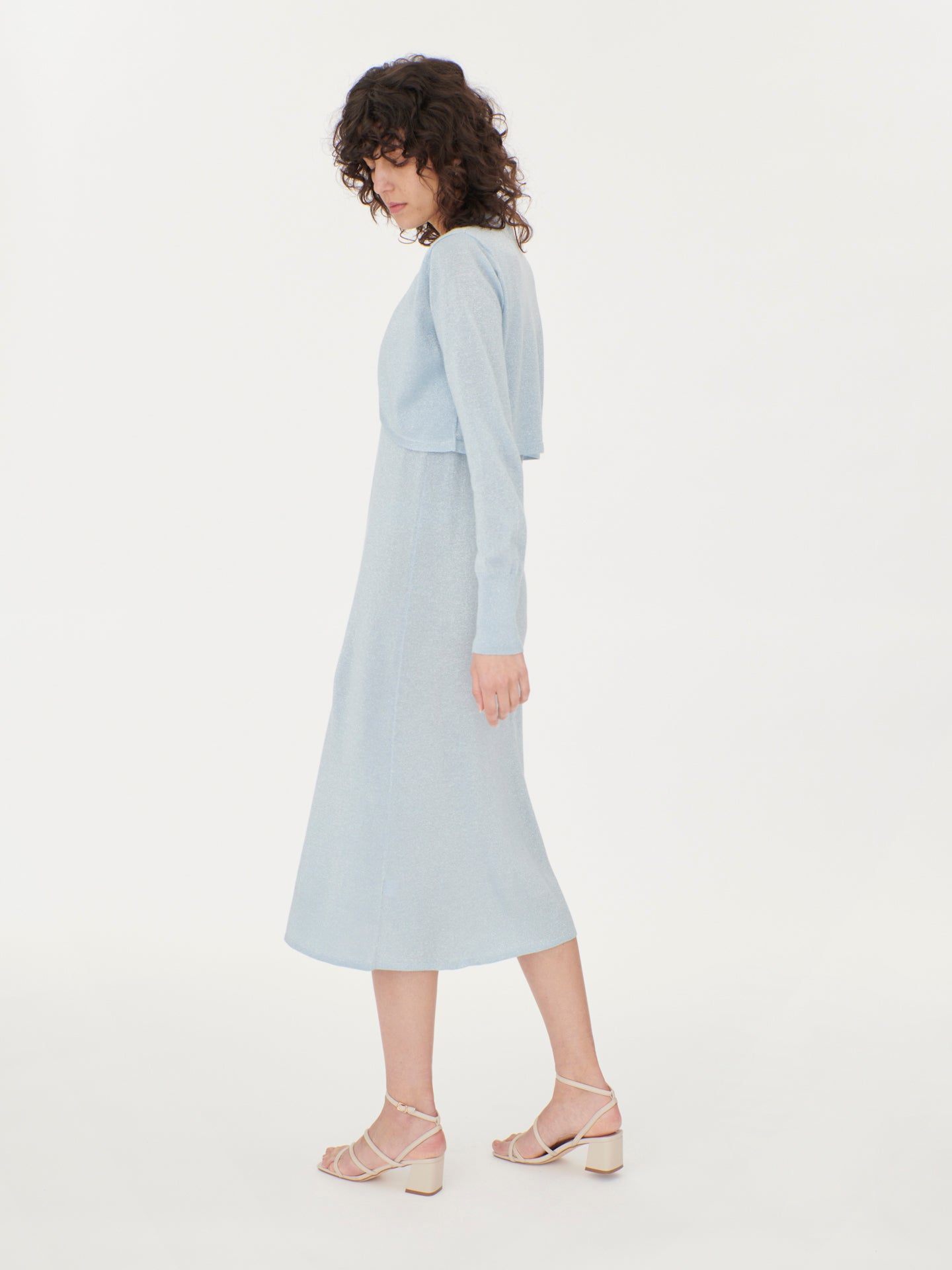 Women's Silk Cashmere Bolero Cerulean - Gobi Cashmere