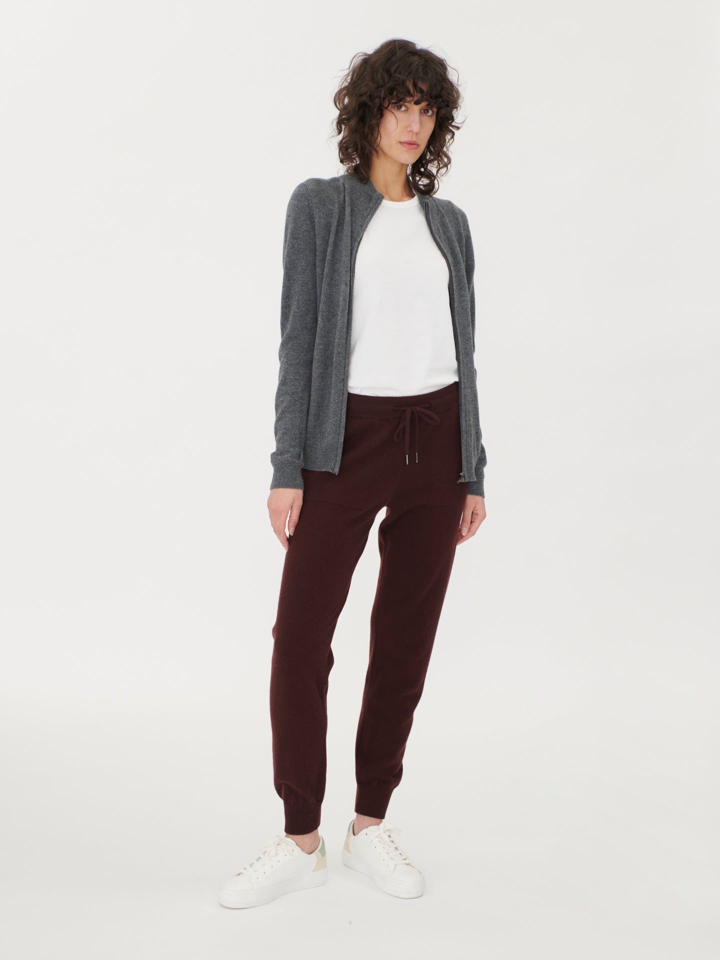 Women's Cashmere Cuffed Jogger Decadent Chocolate - Gobi Cashmere